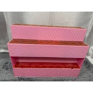 LOL Surprise 3-in-1 Pop-Up Store Display Case Playset Pink Orange Glitter 16in